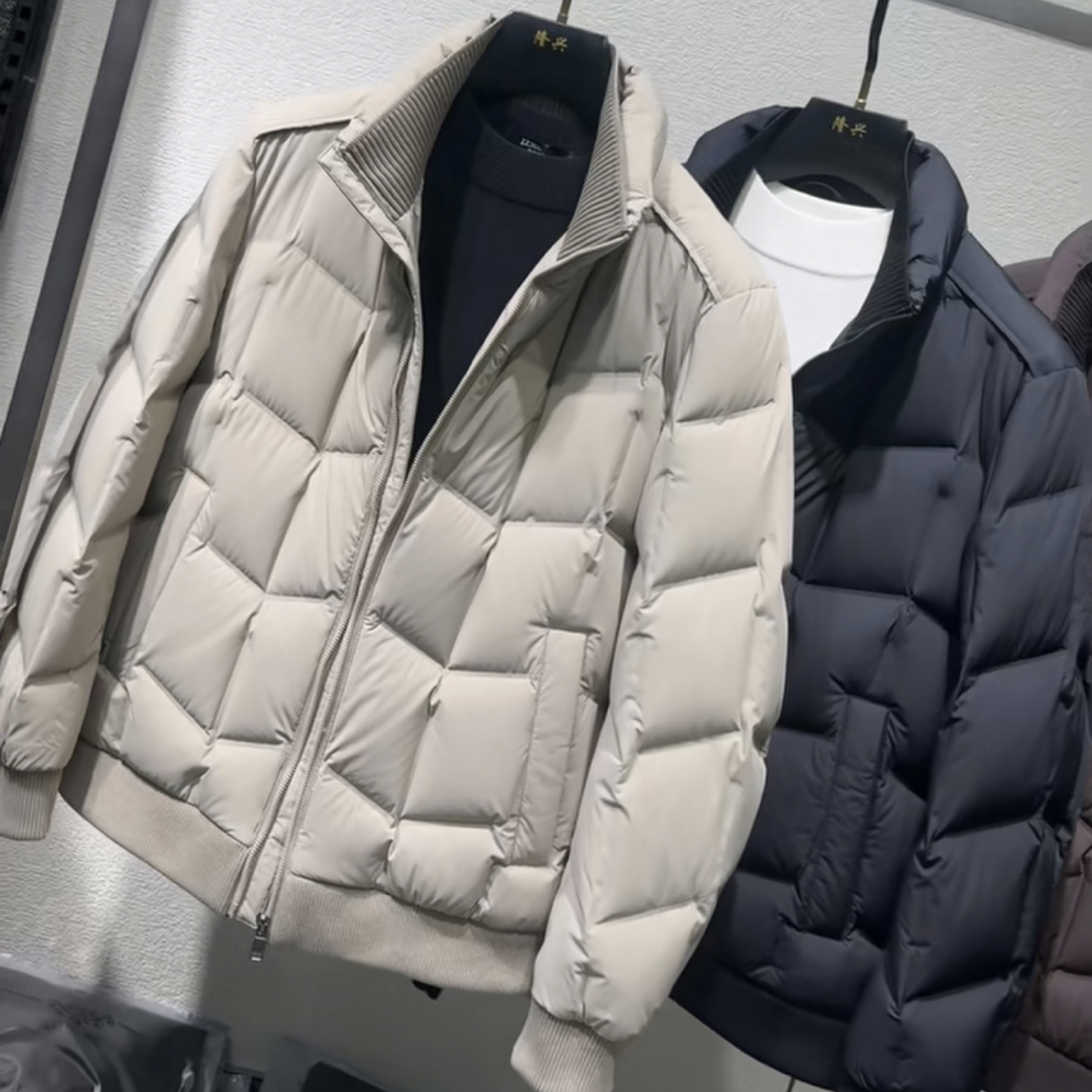 【新国标90白鸭绒】25年冬新款立领轻奢羽绒服-3871