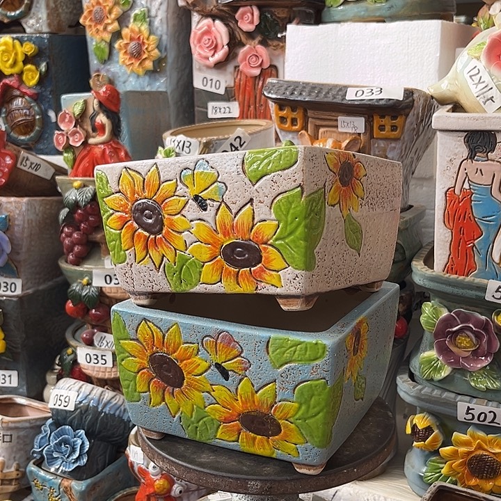 粗陶材质多肉花盆