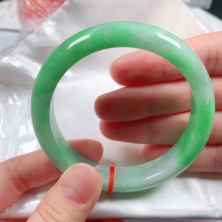 未镶嵌手镯翡翠缅甸天然A货翡翠手镯S1299圈口56.9