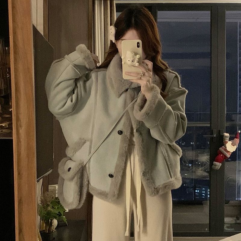 胖颖专属大码冬季新款韩版加厚外套宽松短外套0367
