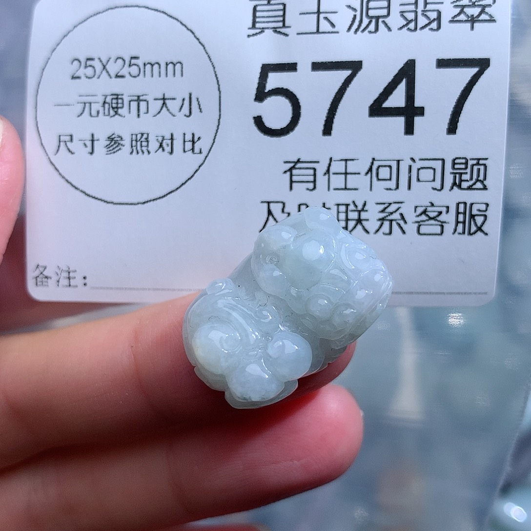 翡翠未镶嵌颈饰5747。