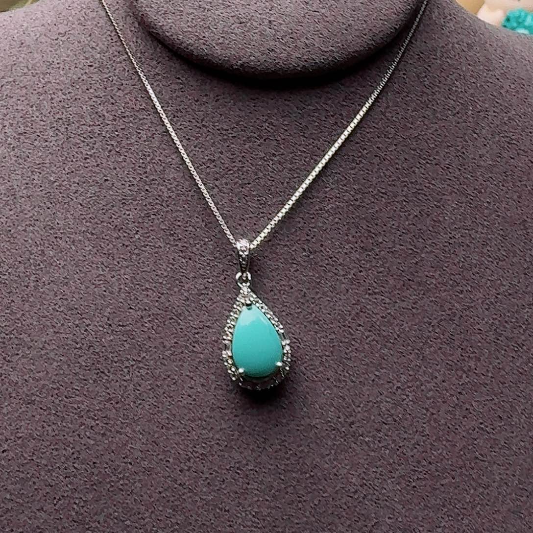 绿松石银S925镶嵌珠宝奇石