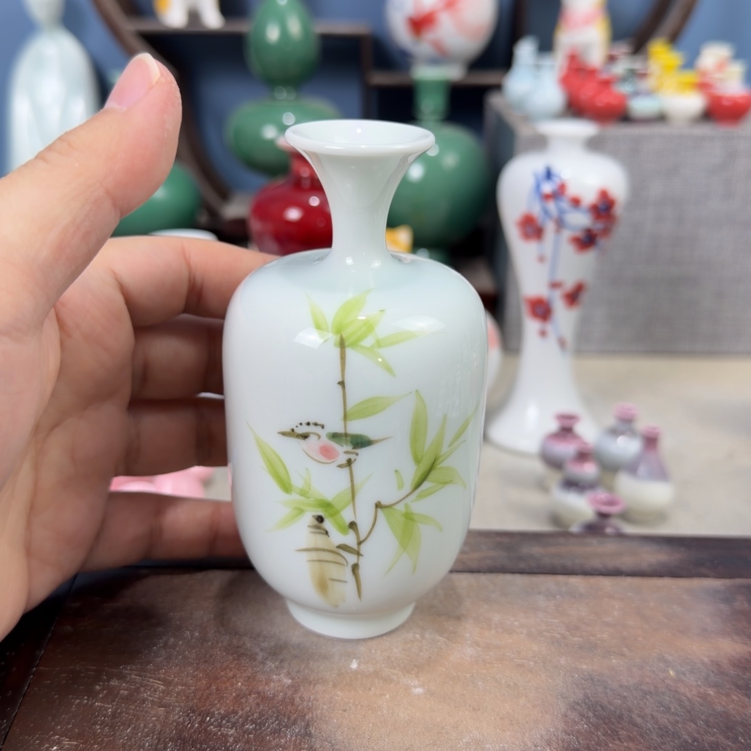 陶瓷手工小花器摆件