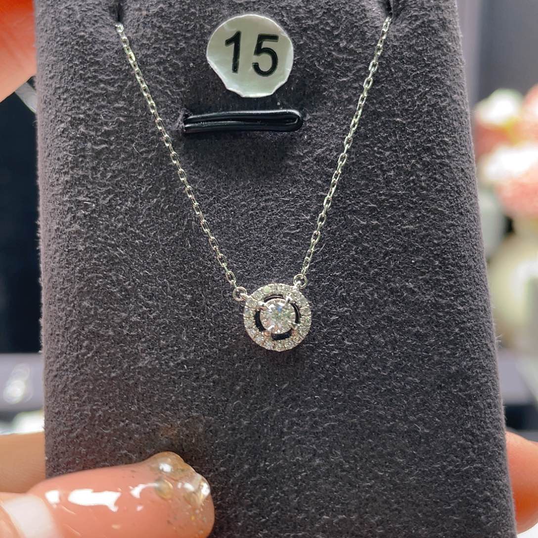 钻石项链18K金镶嵌套链