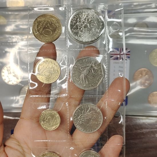 普通金属币法国入欧前8枚