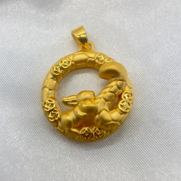 足金饰品/元宝蛇盘兔/3.28/1A5A0615/h