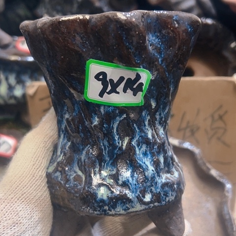 红陶粗陶花盆手工