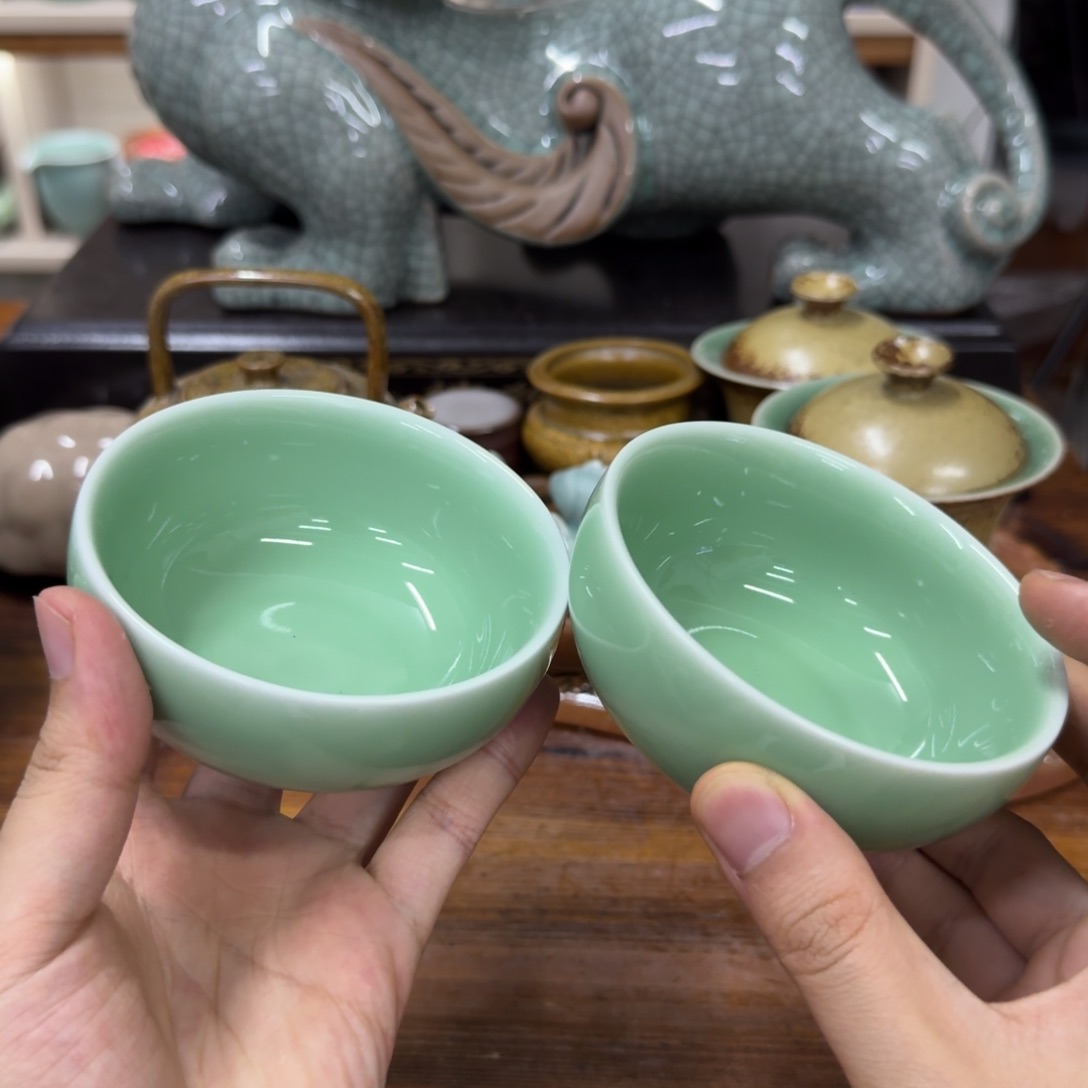 龙泉青瓷茶具微瑕6106