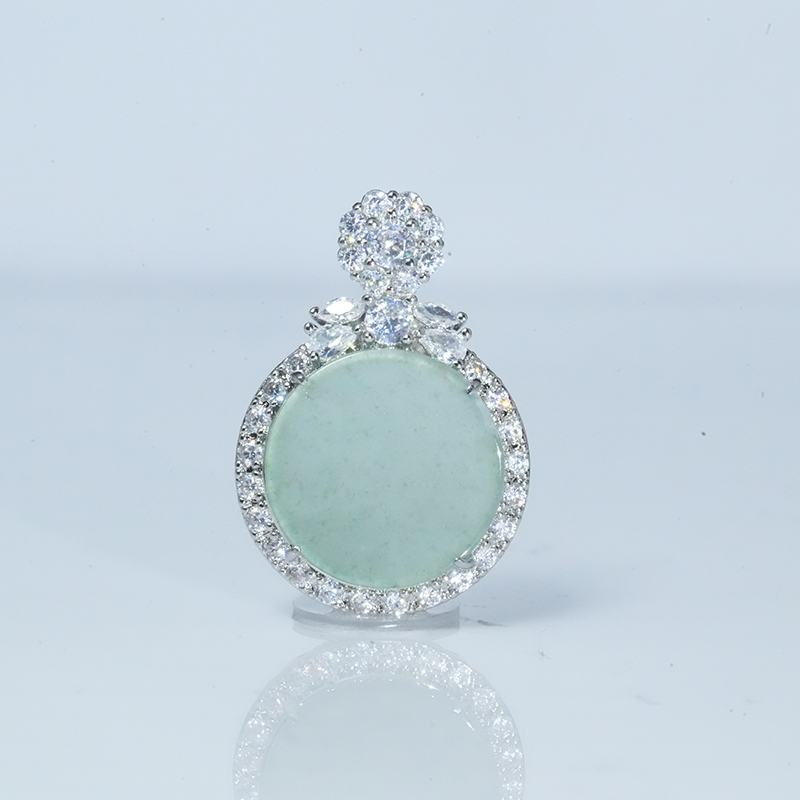 【小胖翡翠】天然翡翠圆牌吊坠蓝水经典百搭A货轻奢款-多样性发1