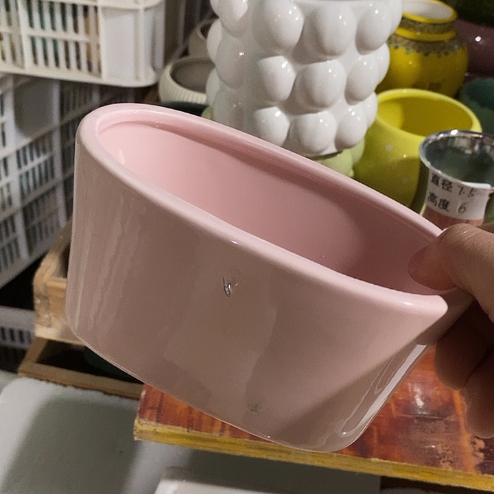 摆件陶陶盆有孔 瑕疵介意勿拍