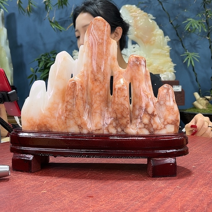 信***庭石材天然玉石摆件