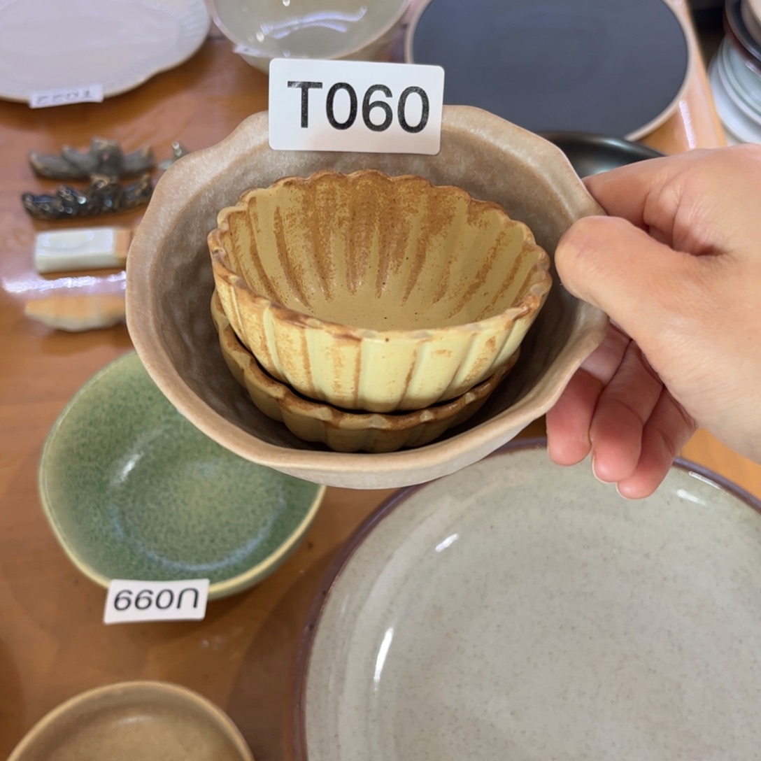 瓷景德镇粗陶复古盘碗微瑕