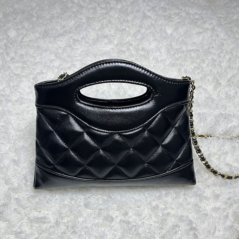 小香风31bag nano菱格链条包油蜡羊皮单肩斜挎包31mini手提包横版