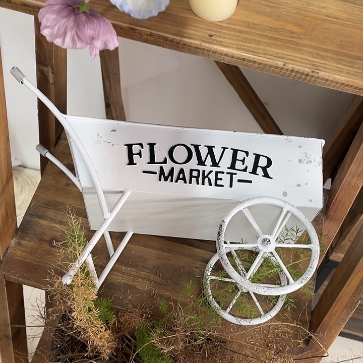 水晶玻璃吸管款手推车