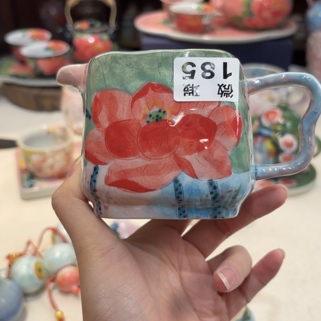 朱*茜景德镇手绘高温釉下彩陶瓷茶具