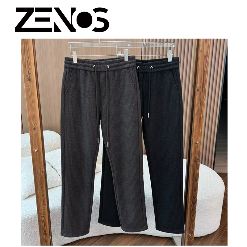 L秋冬季羊毛休闲中腰直筒裤男士直筒保暖厚款（正码正拍/宽松拍大）