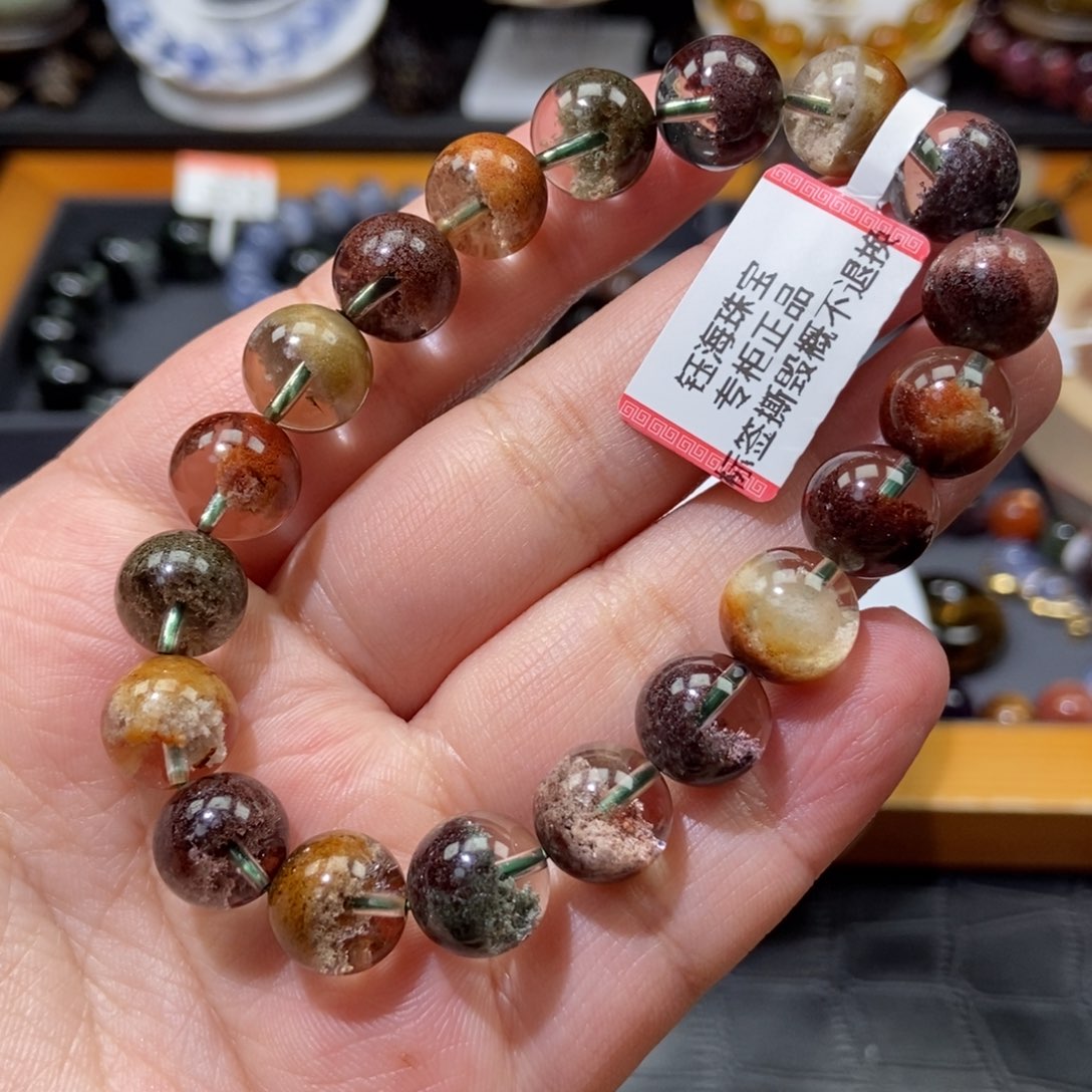 水晶四季幽灵手链10.5毫米未镶嵌凤*凤