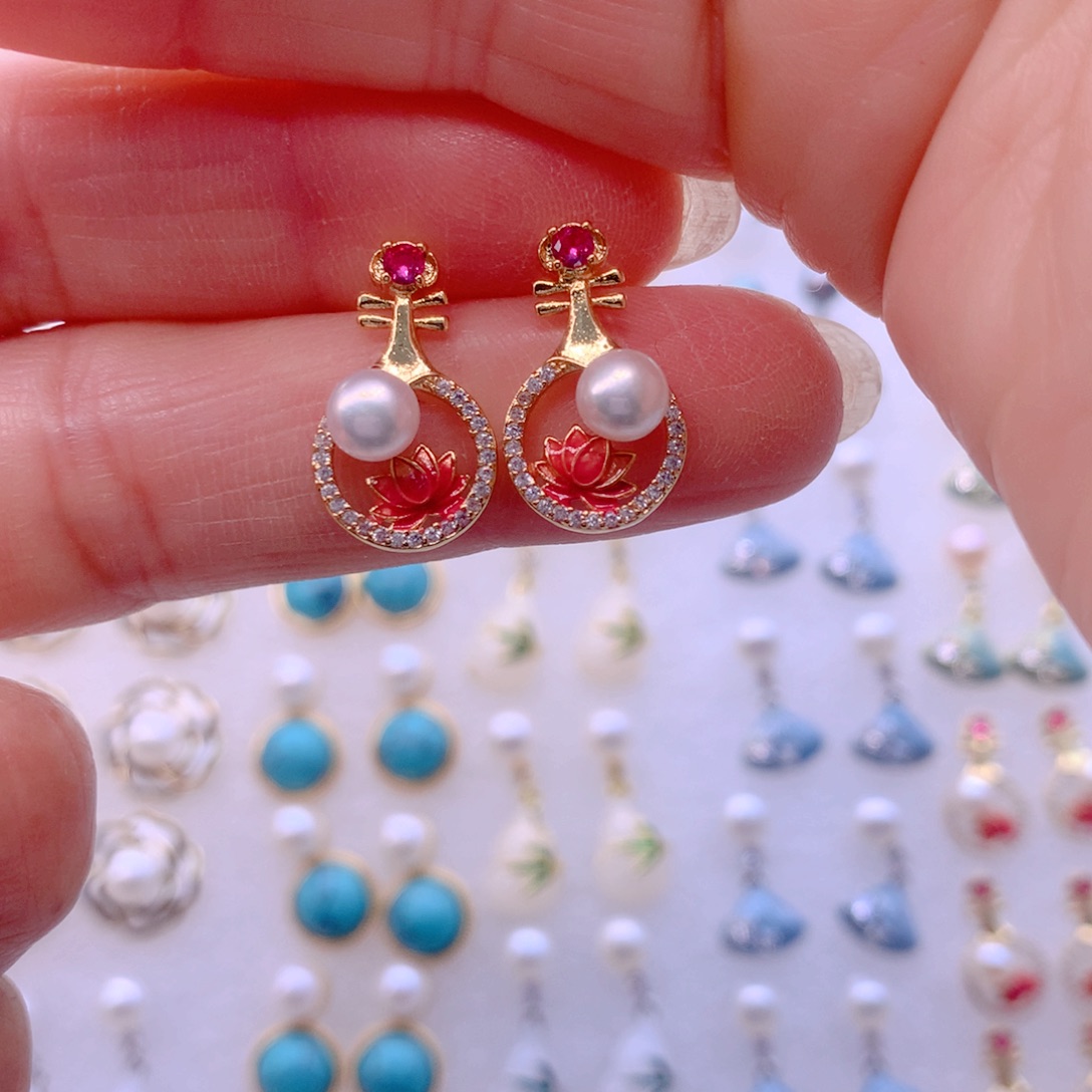 耳饰淡水珍珠合金