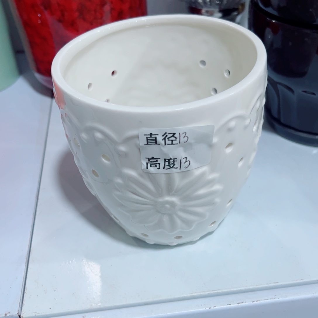 有孔，陶瓷花盆满10米包邮发货