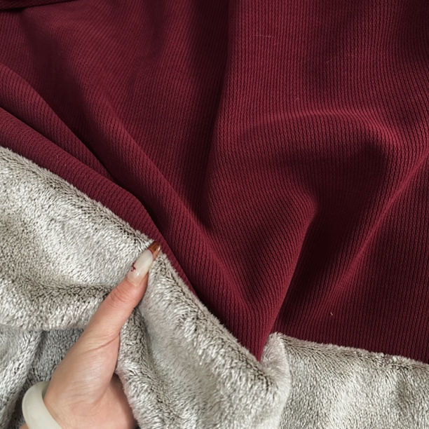 【雪尼尔加绒】秋冬新款欧棉绒雪尼尔软糯垂感弹力做衣服裤子布料