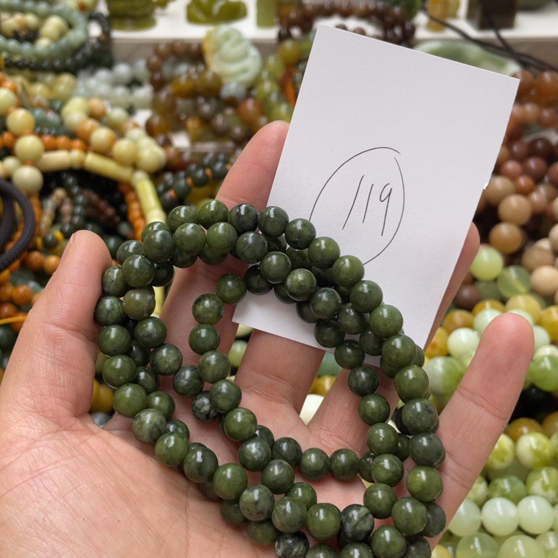 蛇纹石玉手链未镶嵌