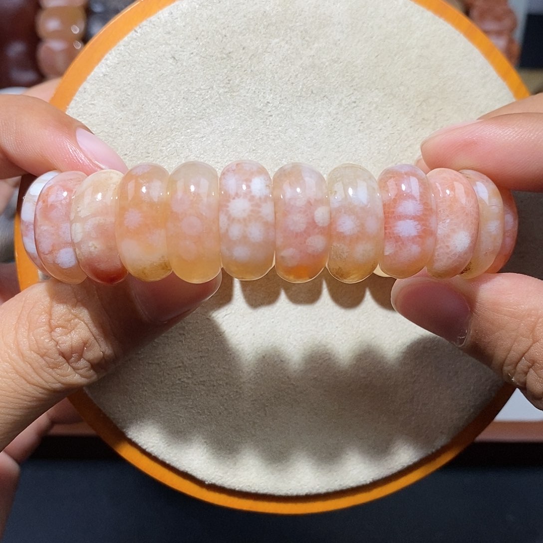 硅化珊瑚（珊瑚玉）手串未镶嵌11