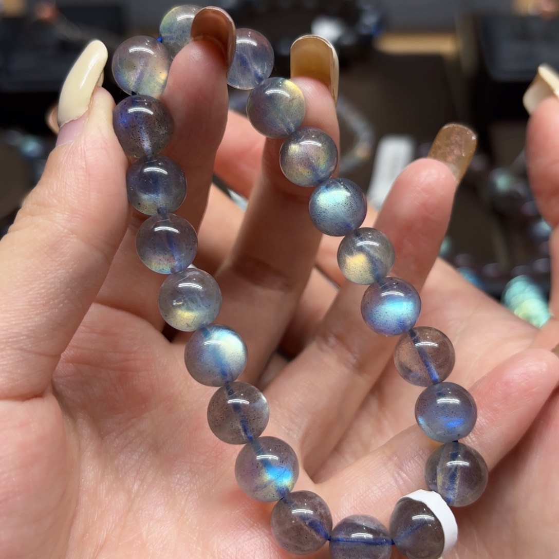 未镶嵌手链长石9.5mm左右