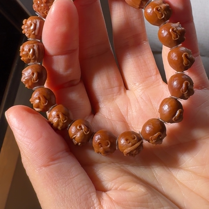 橄榄核手串/手链简***爱橄榄核雕