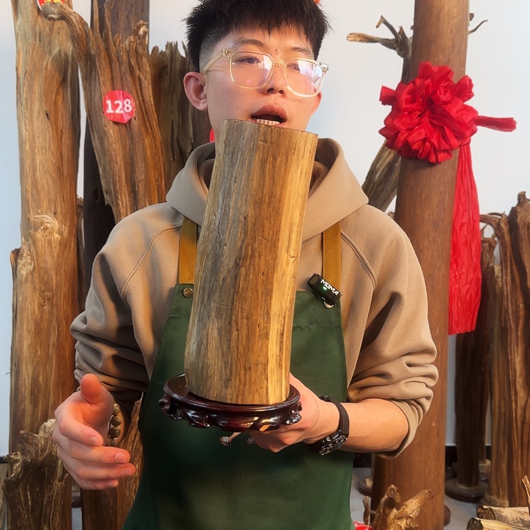 沉香摆件天然沉香原木摆件➕底座