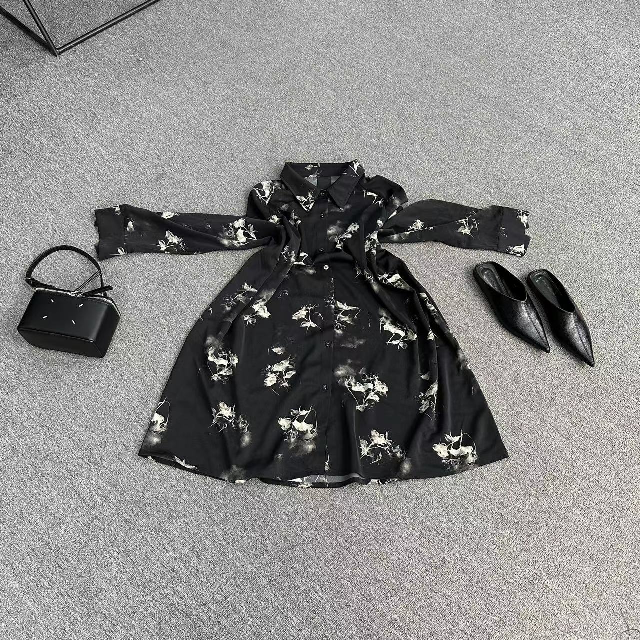 瑶睿安No退No换！！慎拍！！240斤长袖衬衫欧韩碎花衬衣 340
