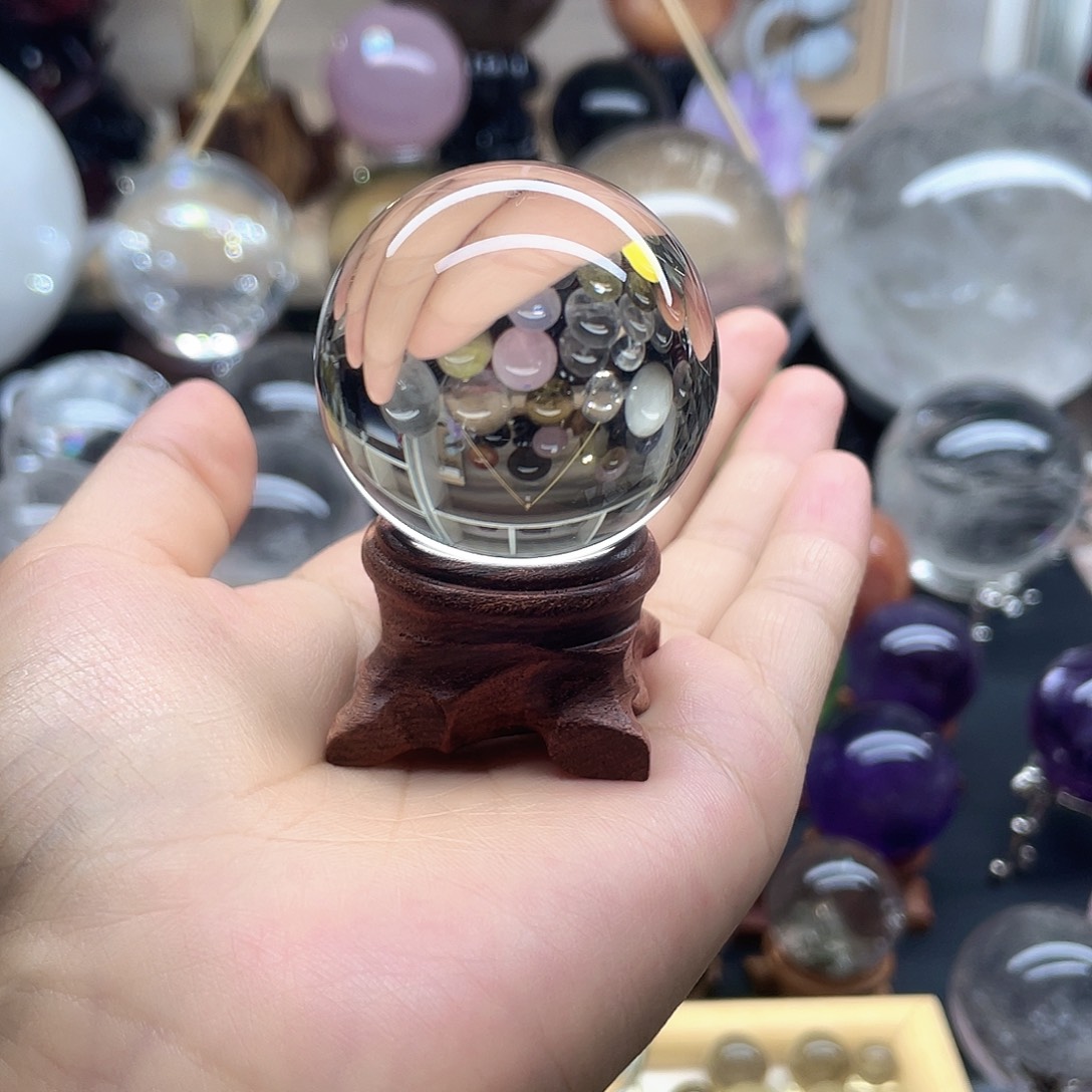 怀***乐水晶珠宝半成品未镶嵌白水晶净体蓝雾卡4.35A347