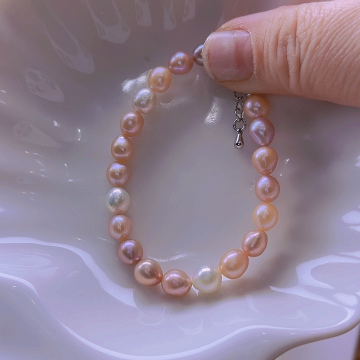 淡水珍珠手绳合金