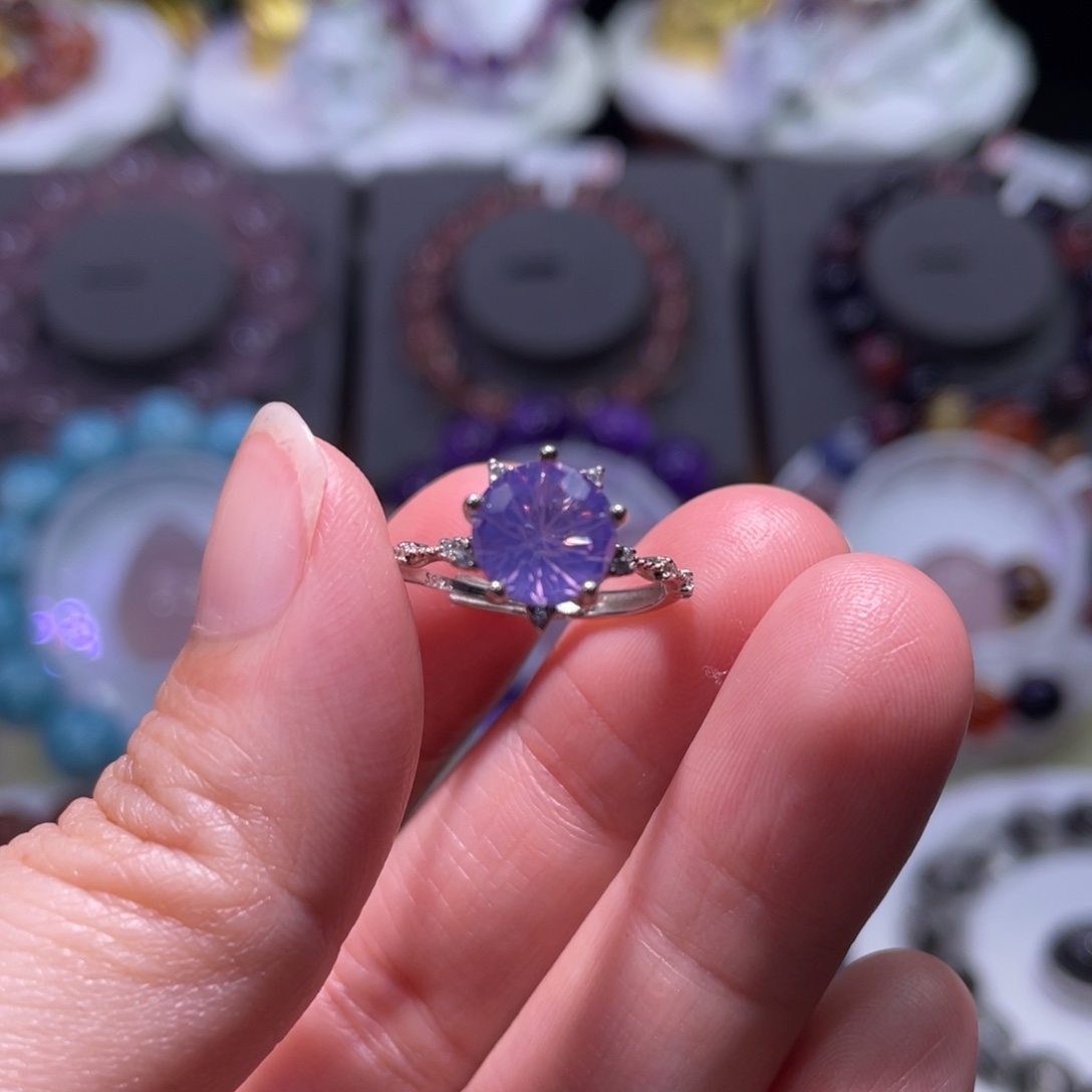 水晶银S925镶嵌戒指