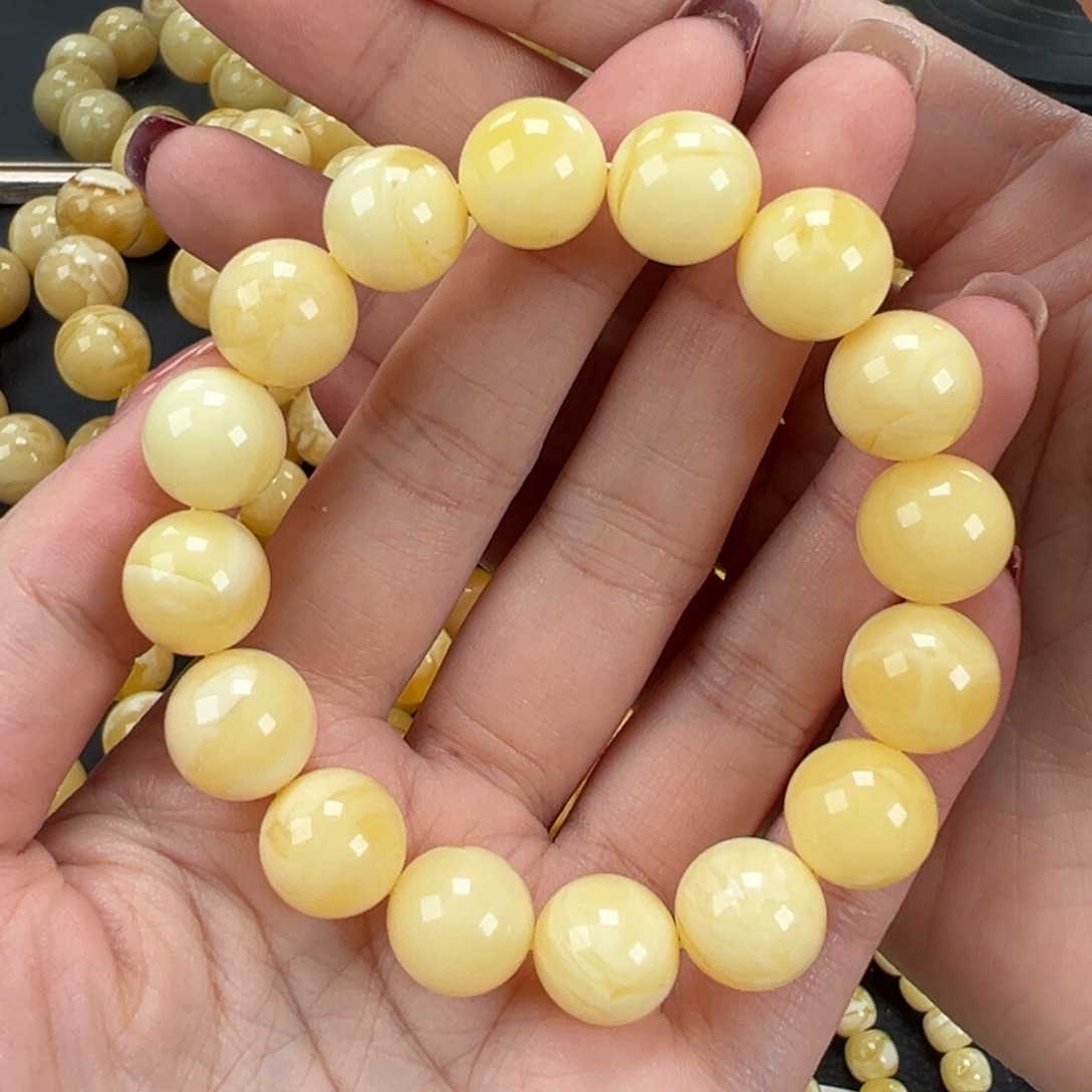 琥珀未镶嵌手链20.7白蜡