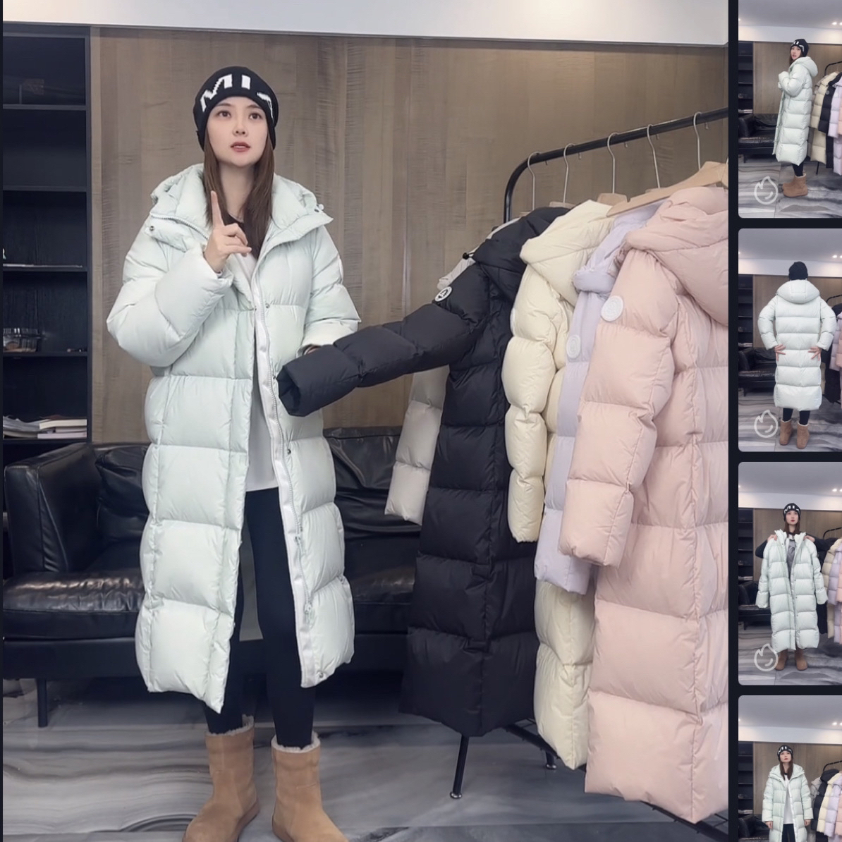 极简款男女同款 外套鸭绒羽绒服 加长加厚款情侣款极寒系列轻奢风