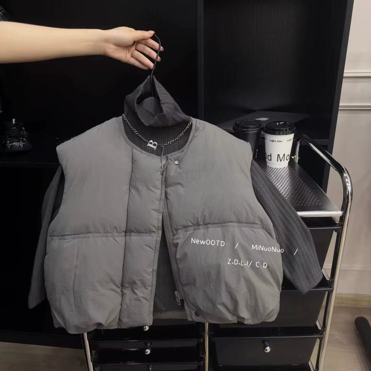 儿童冬款棉衣马甲2025冬季新款韩版时尚保暖坎肩潮酷设计整棉外套