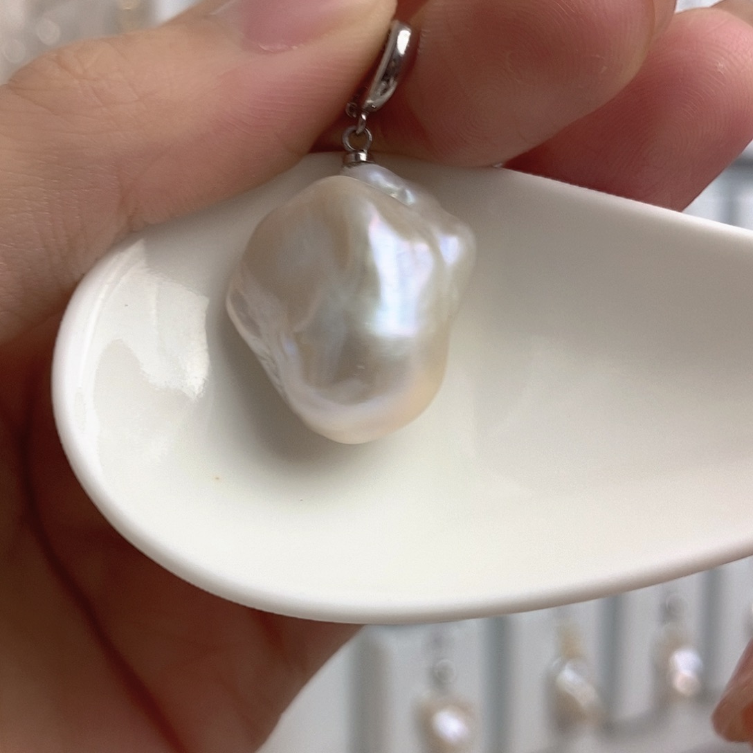 淡水珍珠颈饰银S925镶嵌