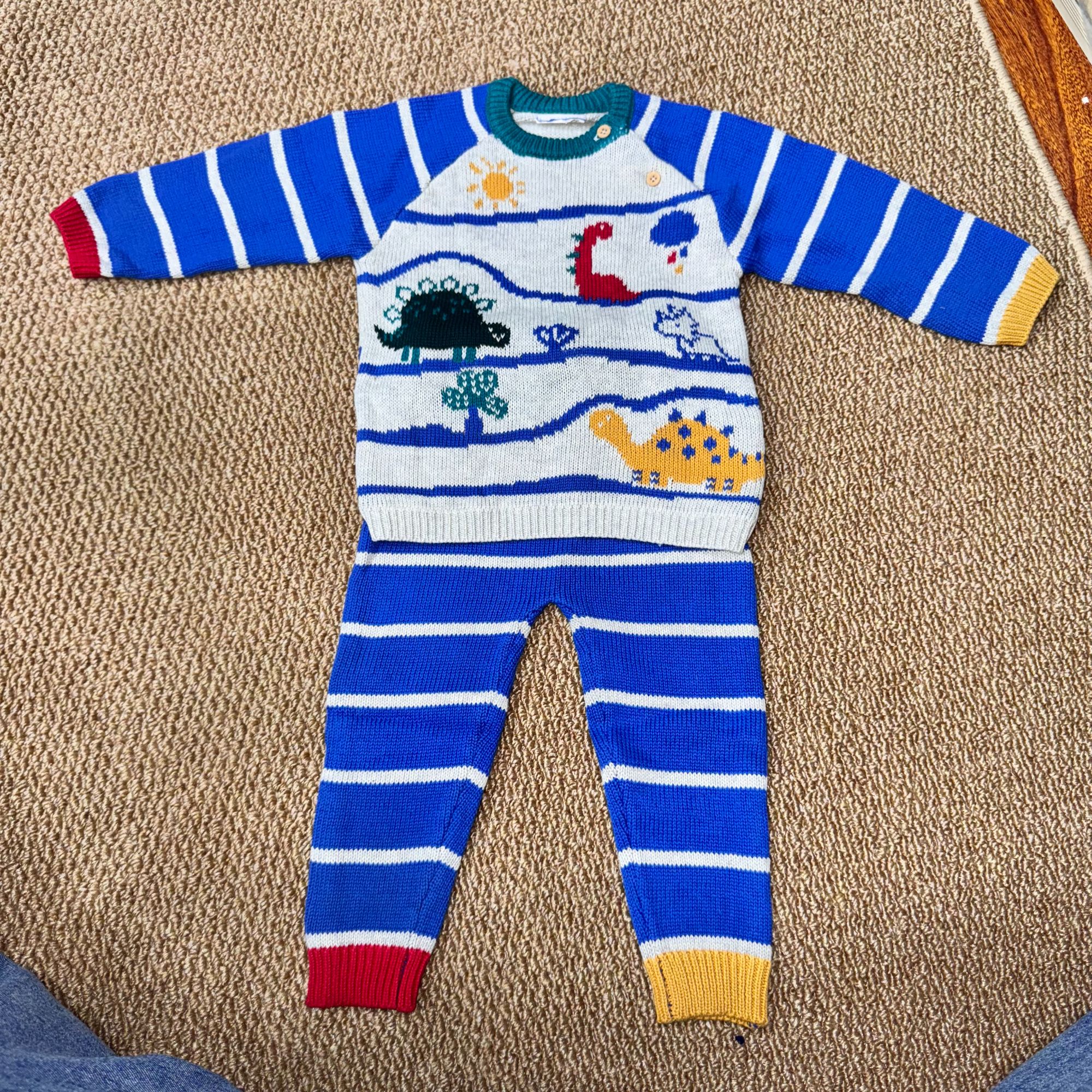 英单N家纯棉线恐龙彩色宝宝套装