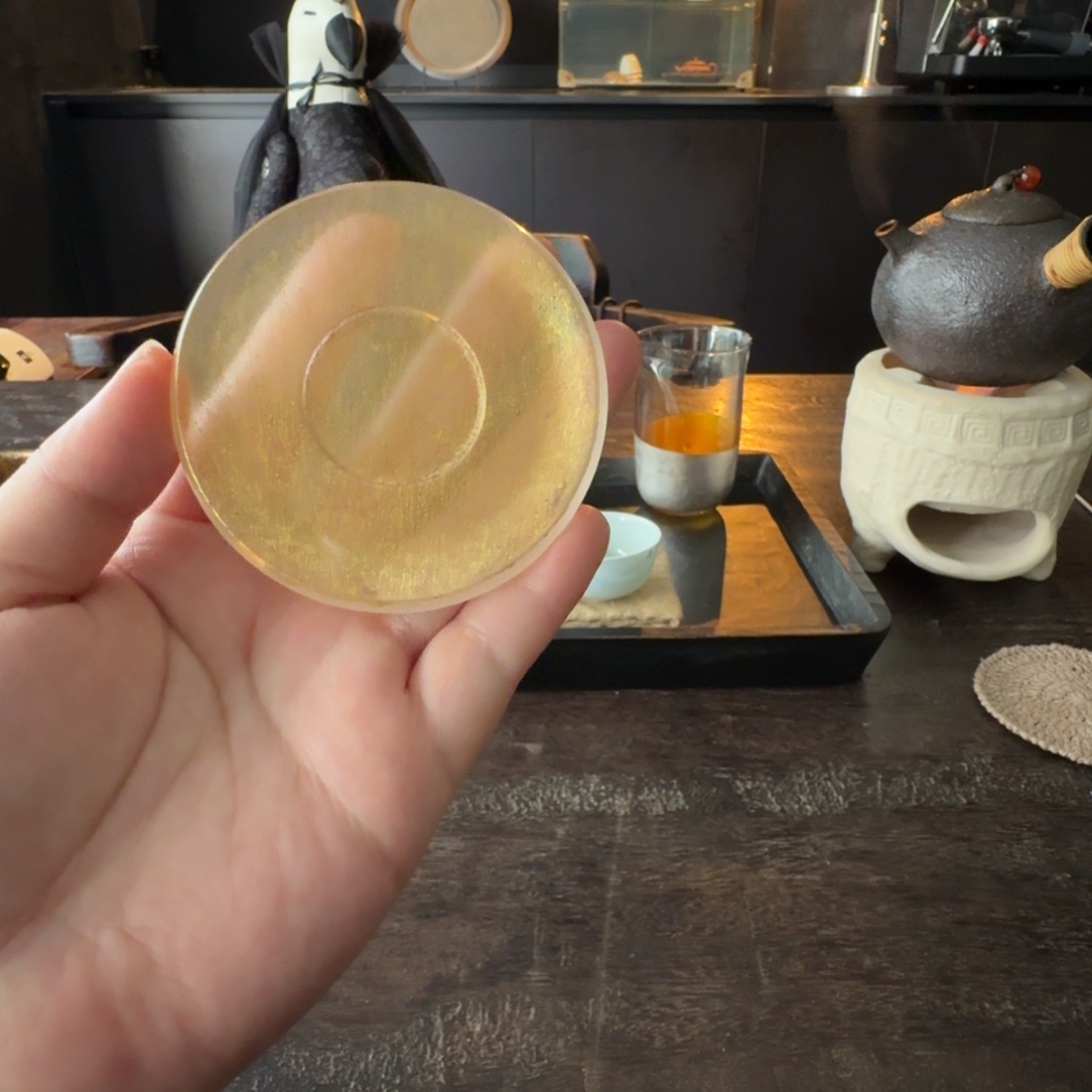 王沁作品琉璃杯托6.5cm