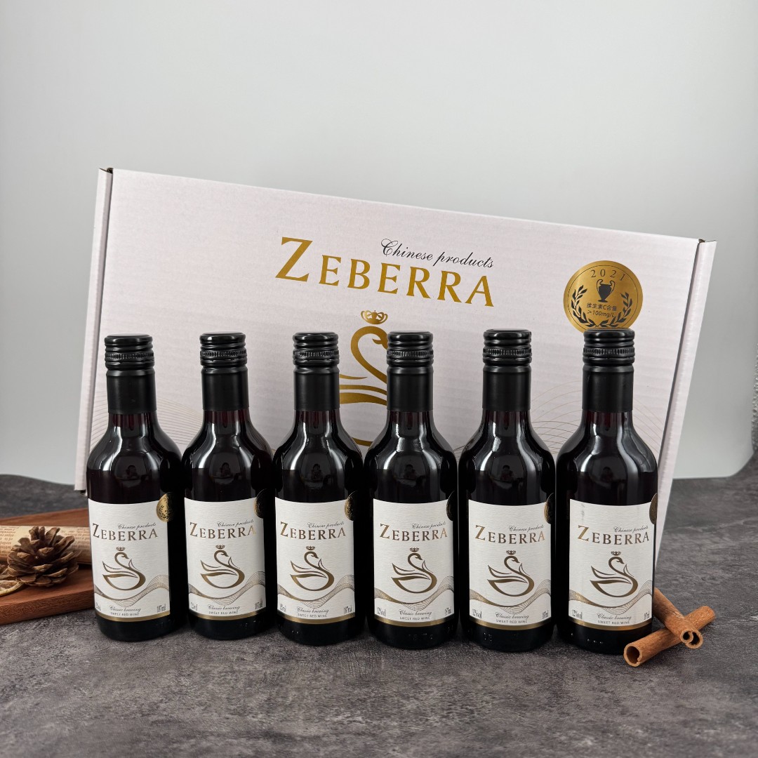ZEBERRA红酒12度187ml*6支【甜红葡萄酒】