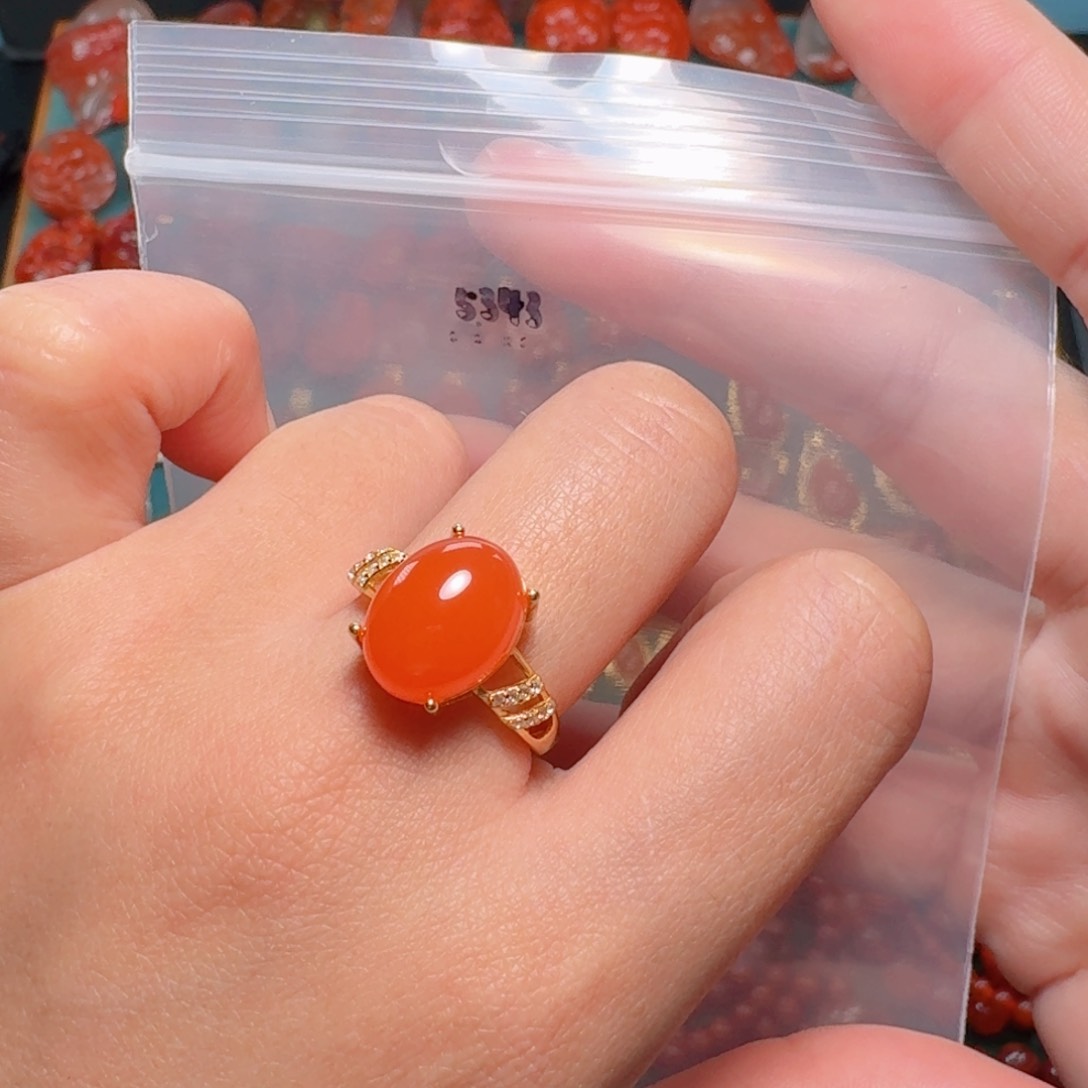 南红玛瑙南红银S925镶嵌