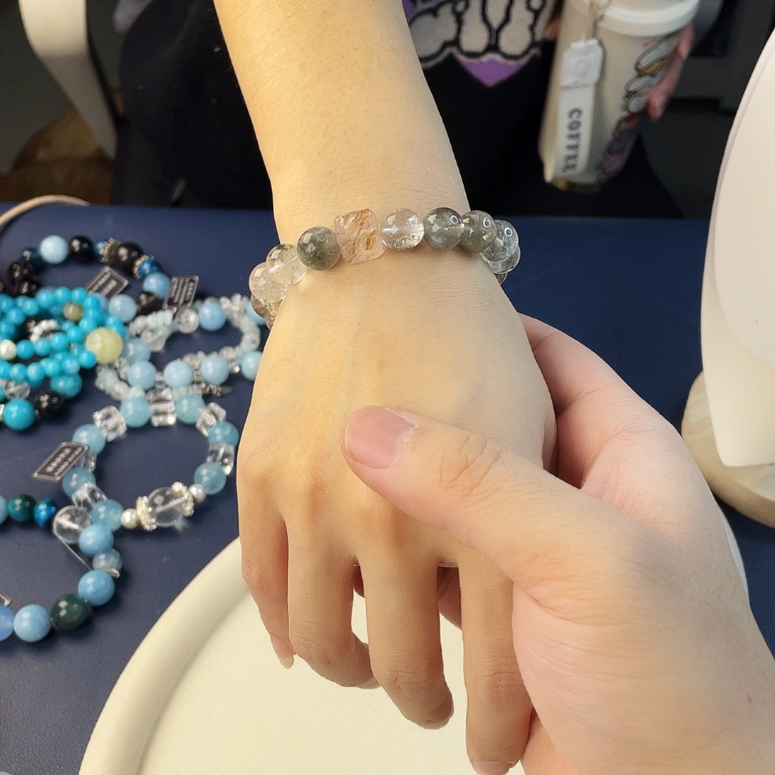 水晶手链银S925镶嵌