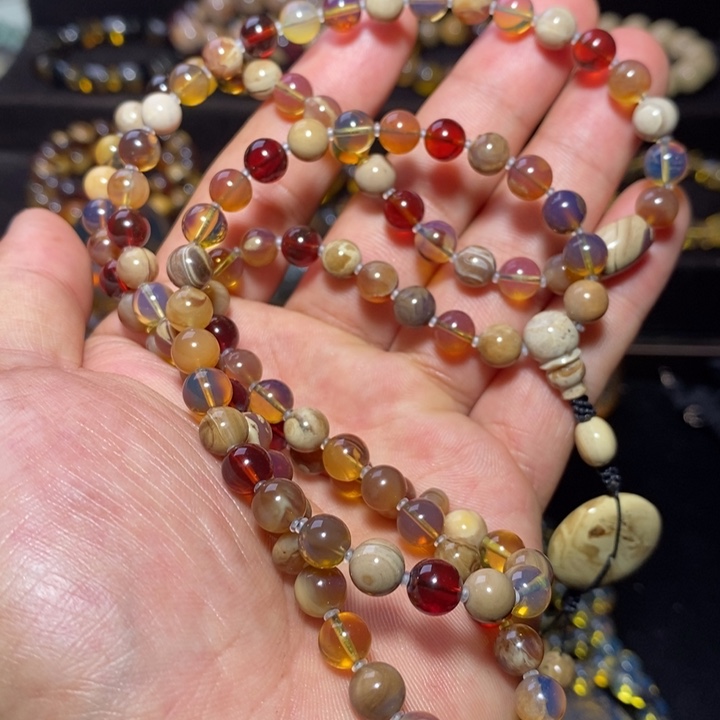 琥珀手链未镶嵌?****?多宝108