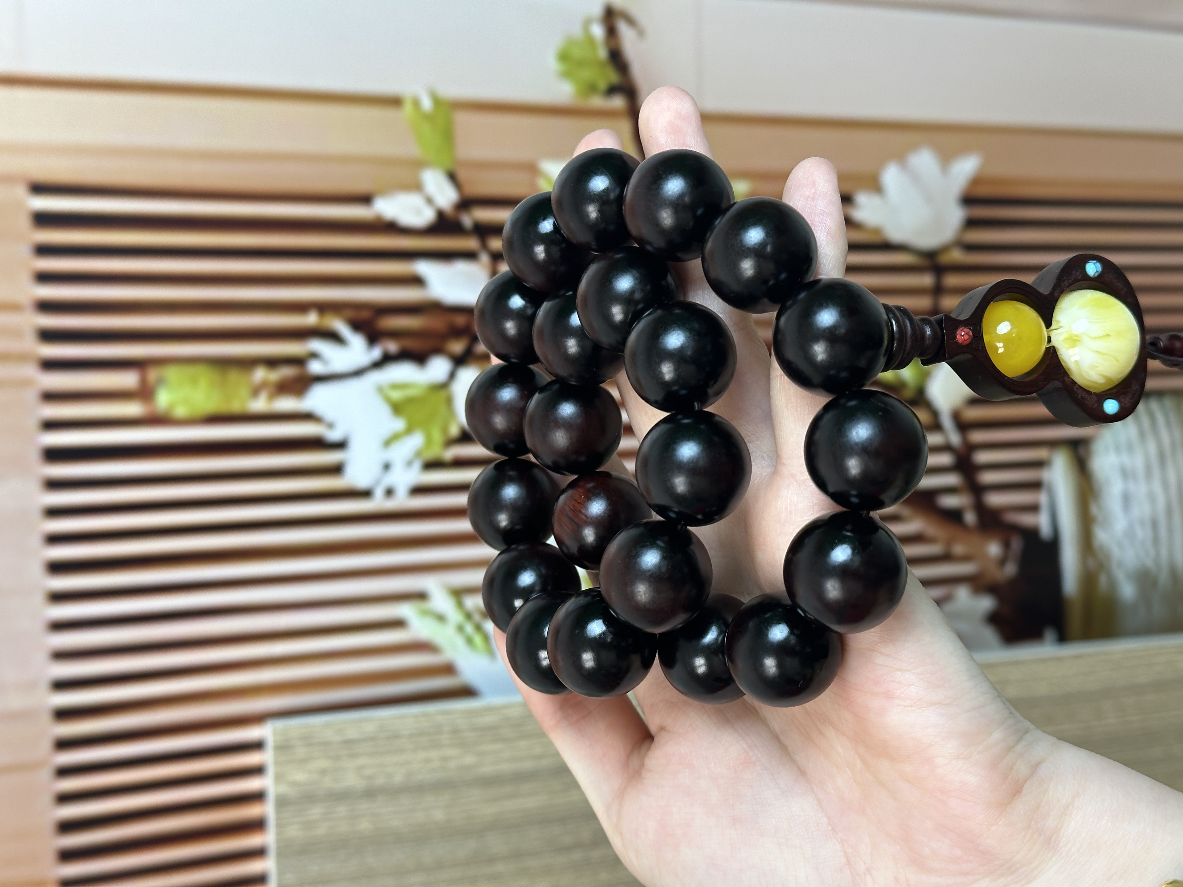 {小叶紫檀 手持23颗}  2.0正品老料 带包装 带手套 稀有 品质 