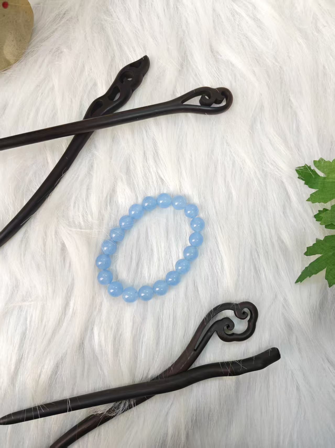 炑歌K401原创海蓝色单圈气质手工国风百搭时尚发簪