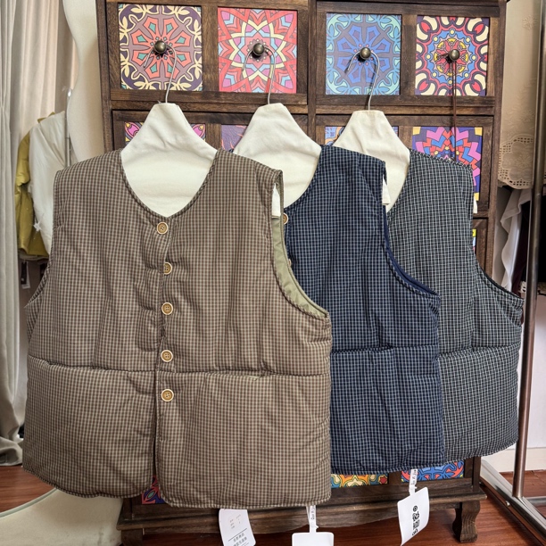 DX#1073#日系无袖棉服外套