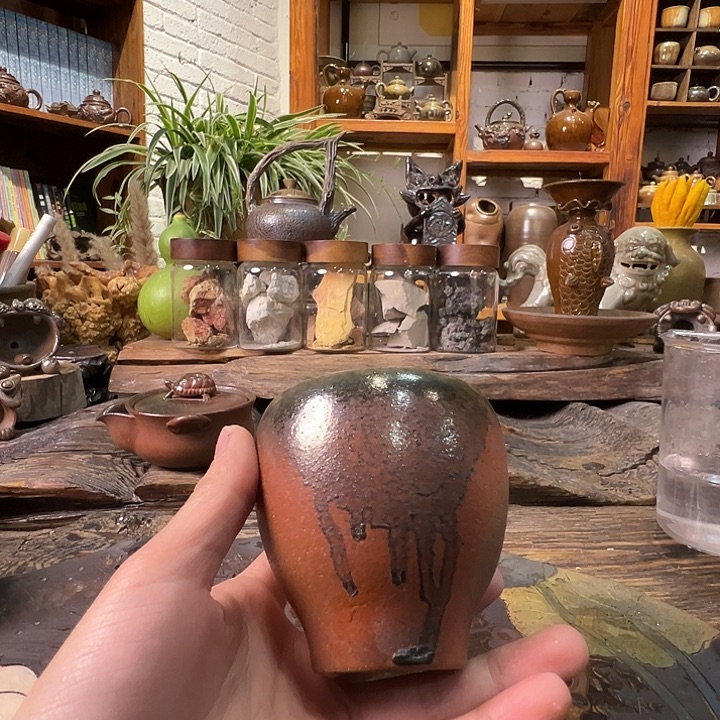 杯崔家龙窑高温柴烧170cc