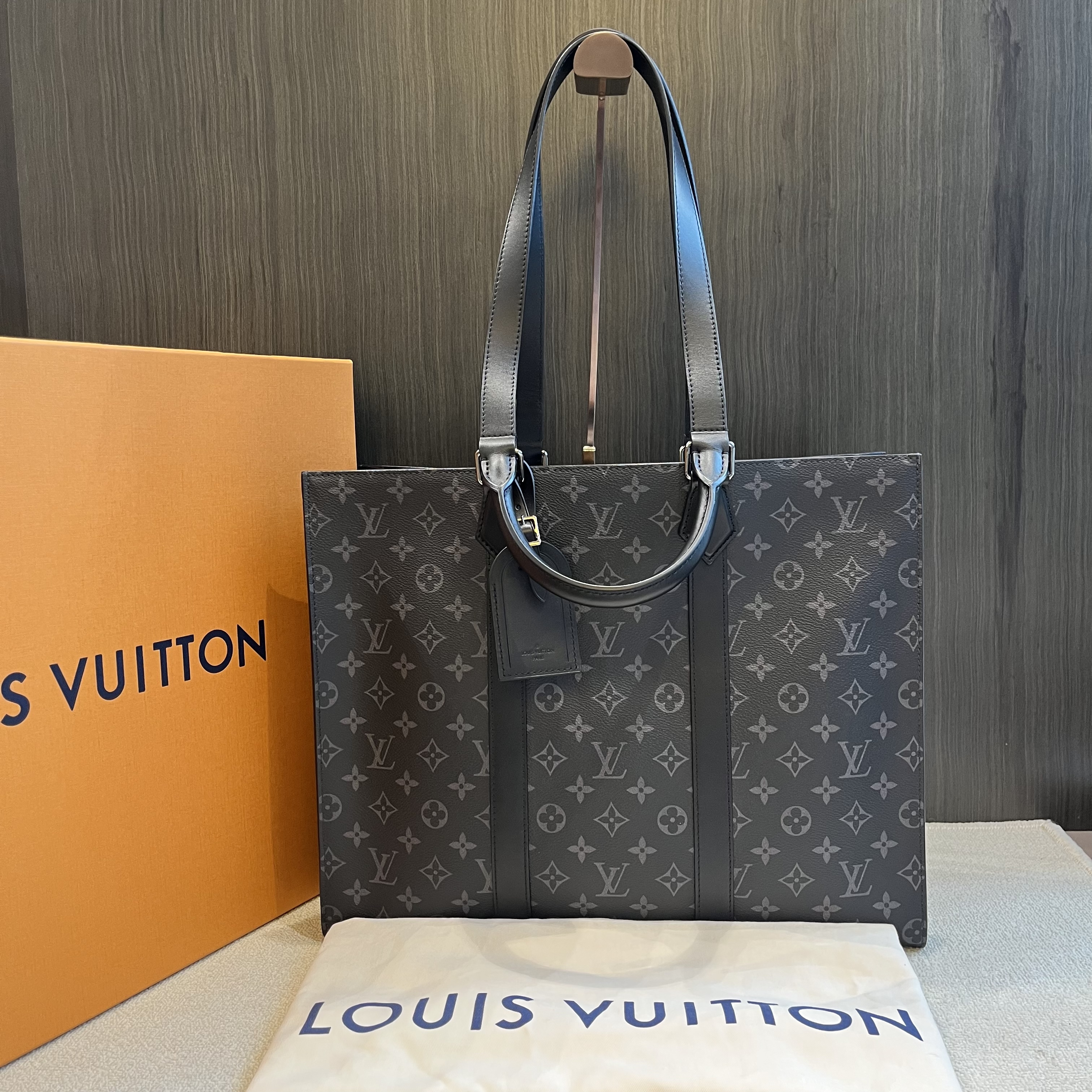 未使用 LouisVuitton/路易威登 全新黑色sacplat24H托特包  Anwen