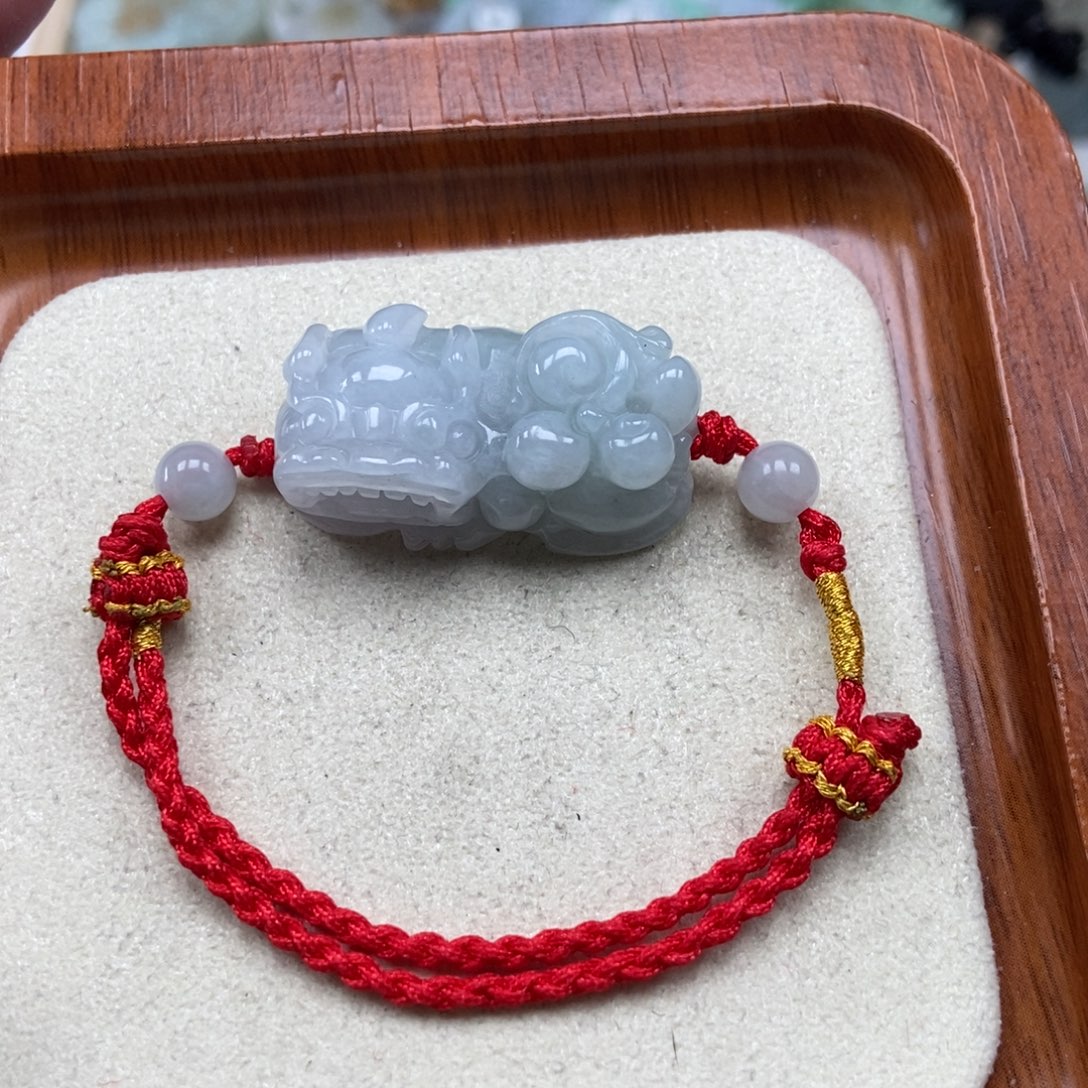 翡翠未镶嵌颈饰霸王貔貅手链