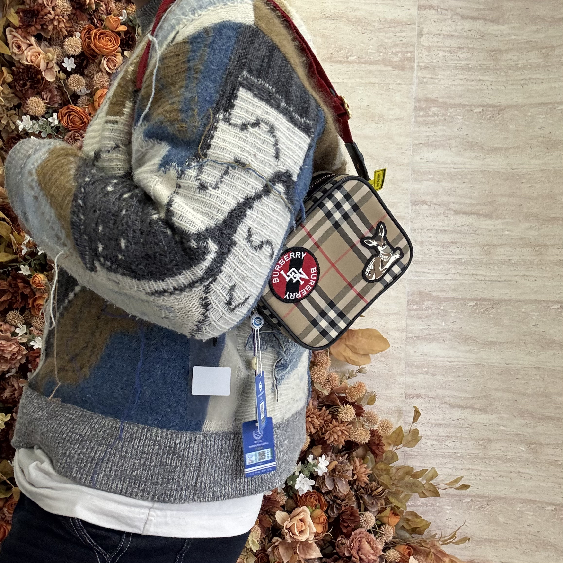 95新 BURBERRY/博柏利 冰冰中古/Burberry/印章斜挎包